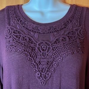 KNOX ROSE! Beautiful, deep plum, colored sweater